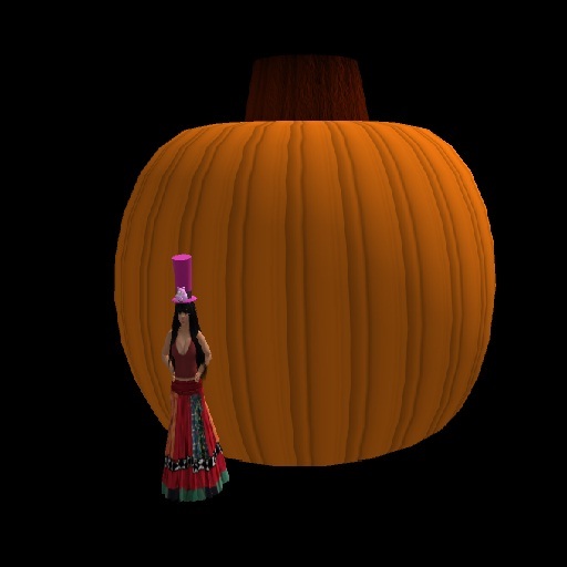 Giant Sculpted 2 prim Pumpkin (SHORT)