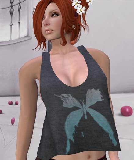 .::CM::. Mesh Tshirt top Butterfly Degrade Green 