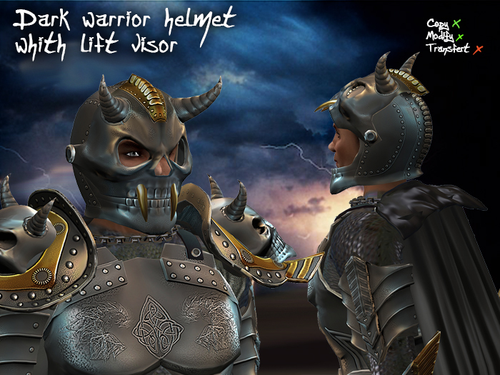 Dark warrior helmet