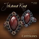 EarthStones Johanna Ring - Red Jasper (BOX)