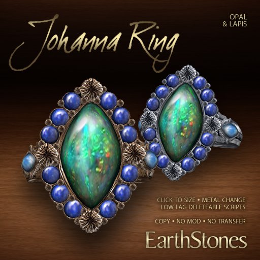 EarthStones Johanna Ring - Opal (BOX)
