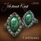 EarthStones Johanna Ring - Malachite (BOX)