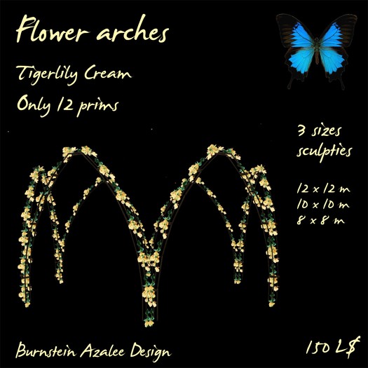 Flower arch  - Tigerlily Cream
