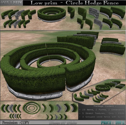 S7 Circle Hedge Fence - 1PRIM - [COPY] -