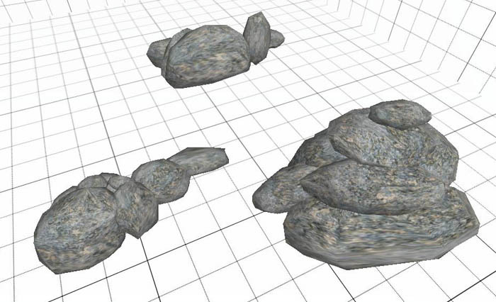 3 Simple Sculpty Rock Piles