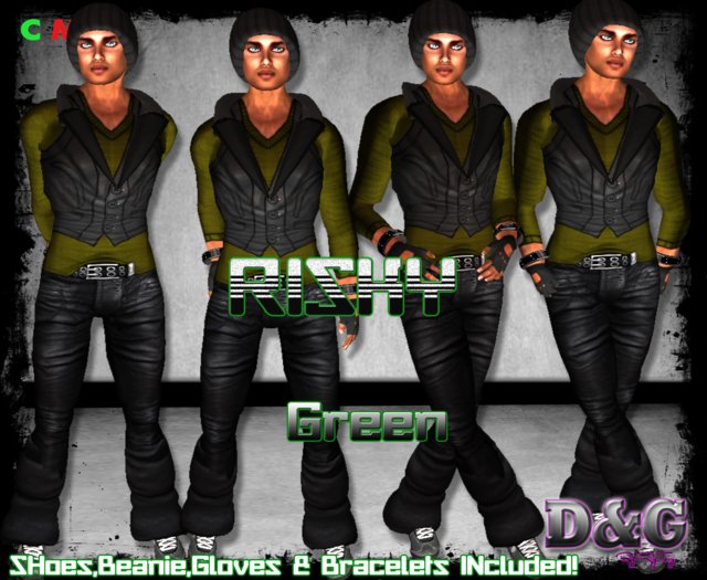 D&G MENS Risky Green