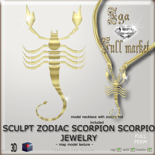 SCULPT ZODIAC SCORPION SCORPIO JEWELRY
