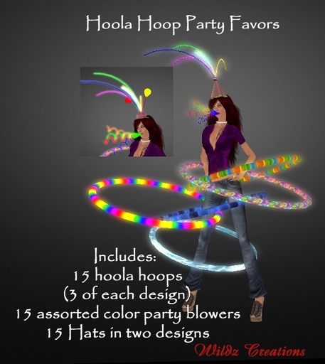 ~WC~ Hoola Hoop Party Favors Patterned hoops