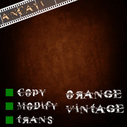 [ ANCAYI ] Orange vintage texture ( full perm )