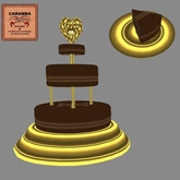 Wedding cake or Valentine cake Chocolate Heart 1 (round)