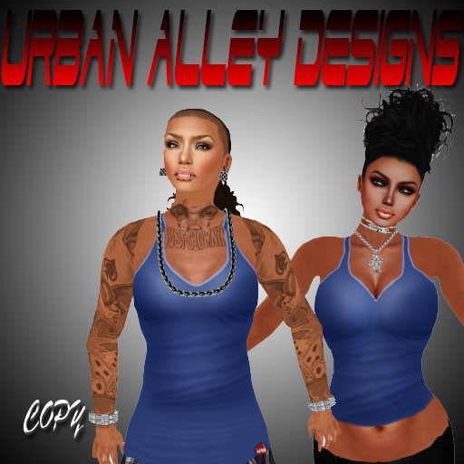 .:UAD:. Female Blue Tank Tops (Boxed) 