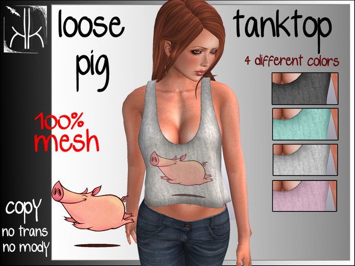 MESH - loose Tanktop - pig