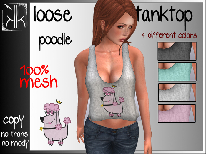 MESH - loose Tanktop - poodle