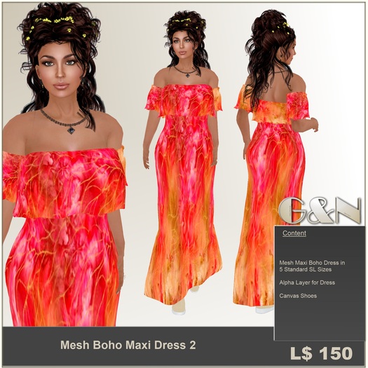 G&N Quality Design Mesh BoHo Maxi Dress 2 (Copy Version)