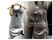 !gO! <shiny skirt> -white satin-