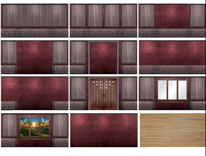 *Stripes* DarkRed Wall Texture - Full Perm