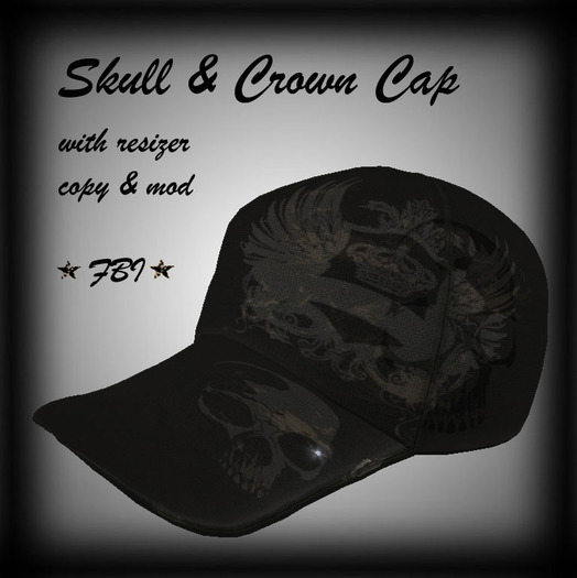 *FBI* skull & crown cap
