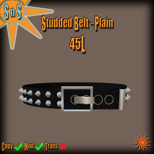 Studded Belt - Plain