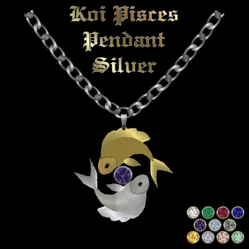 Ashira's Koi Pisces Pendant - Silver