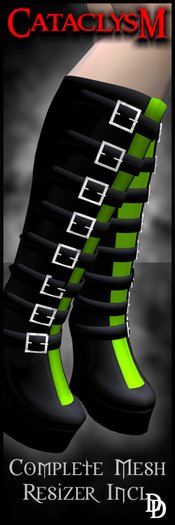 Dare Designs: Cataclysm Boots - chartreuse