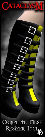 Dare Designs: Cataclysm Boots - yellow