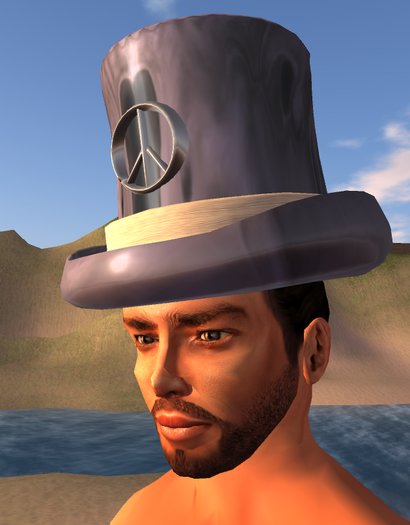 top hat - peace sign 