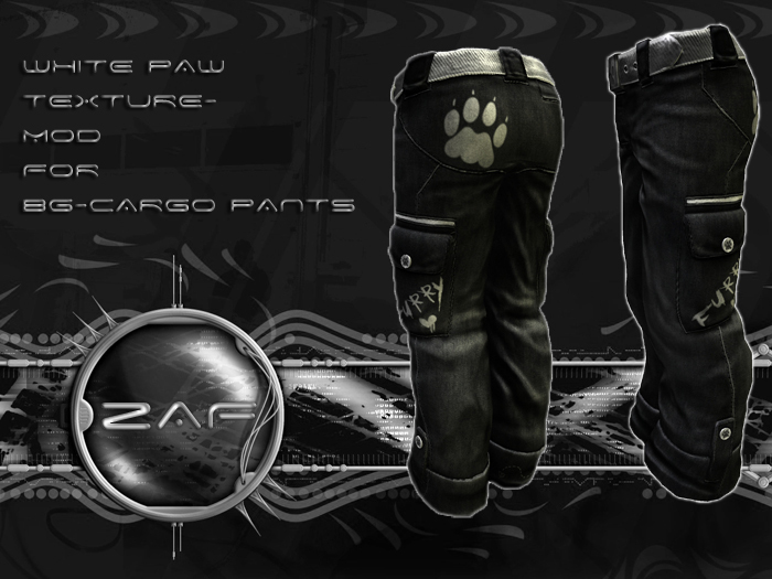 Z.A.F Paw Print Black and white