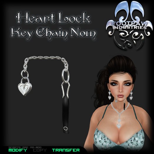 [FPI] Heart Lock Keychain Nom