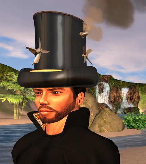 top hat - black - burning brains
