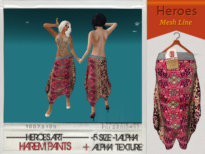 Heroes Art.- Harem Pants Real Red Woman 