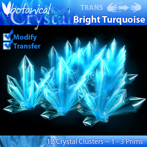 Botanical - Crystals ~ Bright Turquoise
