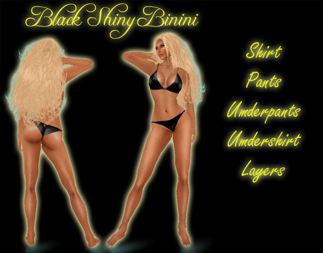 black Latex Bikini