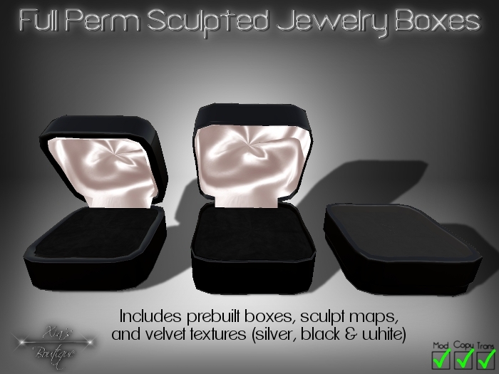Full Perm Sculpted Jewelry Boxes
