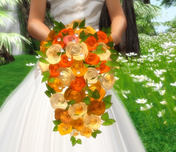 BRIDAL BOUQUET-ORANGE FLORIDO 