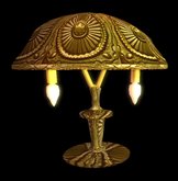 Art Deco Lamp by H&G 3 Prims Bronce Remind Me