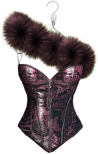 "Magenta Python Corset" Lady Mor