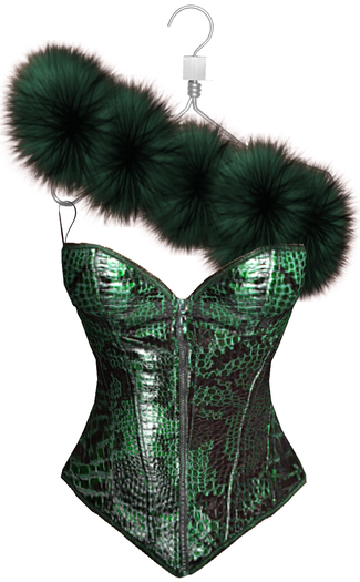 "Green Python Corset" Lady Mor
