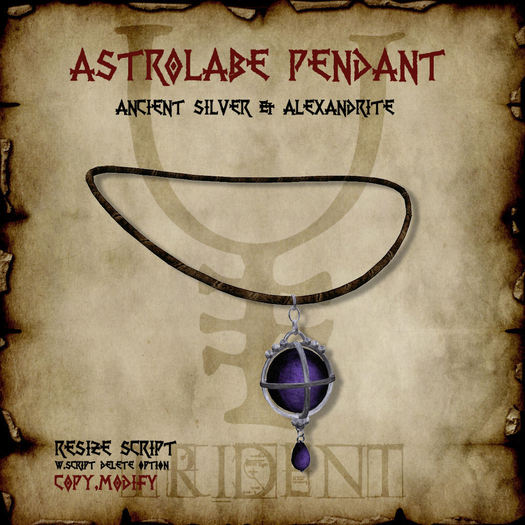 Astrolabe Pendant [Silver/Alexandrite]