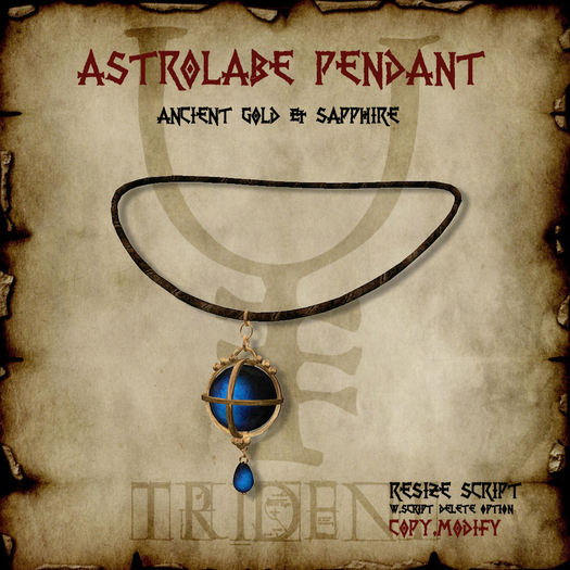 Astrolabe Pendant [Gold/Sapphire] 