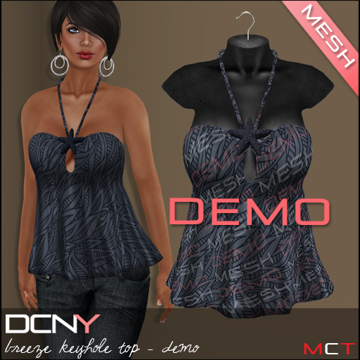 DCNY Mesh Breeze Keyhole Top *DEMO*