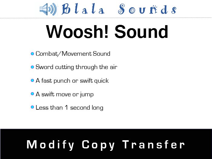 Woosh! Combat/Movement Sound #1 FULL PERM