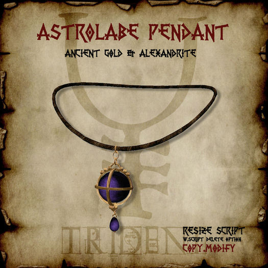 Astrolabe Pendant [Gold/Alexandrite]