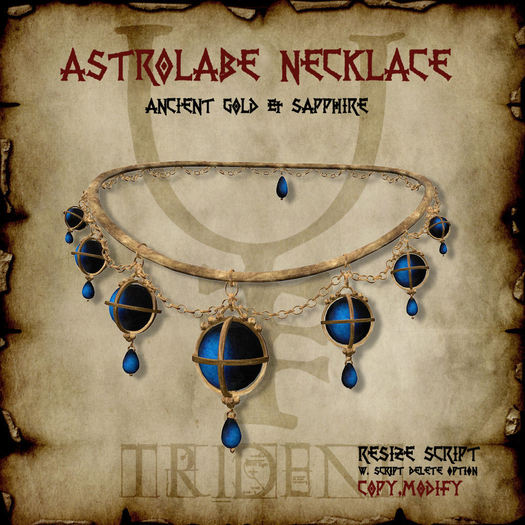 Astrolabe Necklace [Gold/Sapphire] 