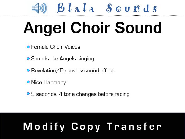 Female Angel Choir Sound #1 FULL PERM