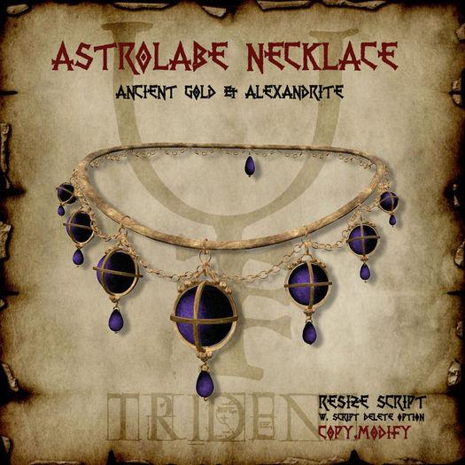 Astrolabe Necklace [Gold/Alexandrite] 
