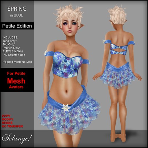 *Solange!* Petite Spring Dress - BLUE