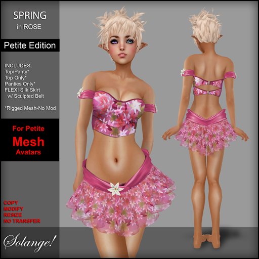 *Solange!* Petite Spring Dress - ROSE