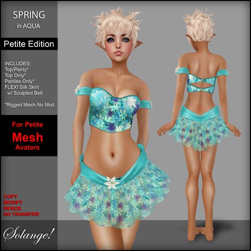 *Solange!* Petite Spring Dress - AQUA