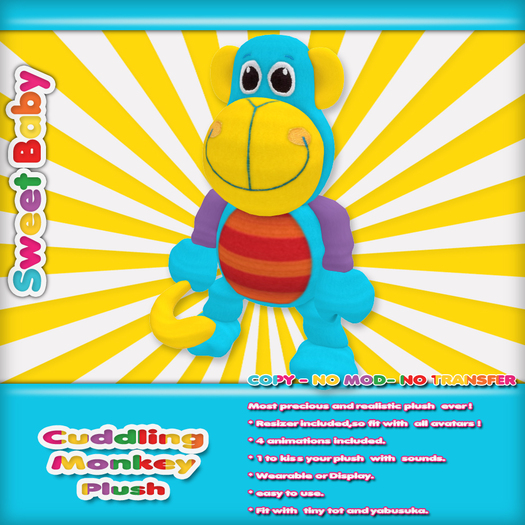 Sweet Baby - Cuddling Monkey Plush