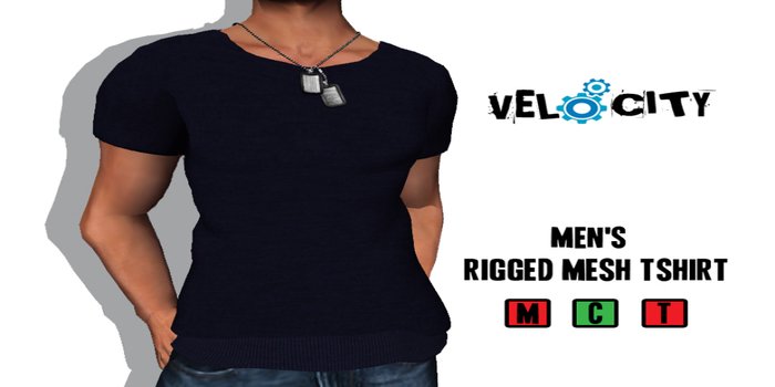 VELOCITY Men's Navy Fitted Tee 